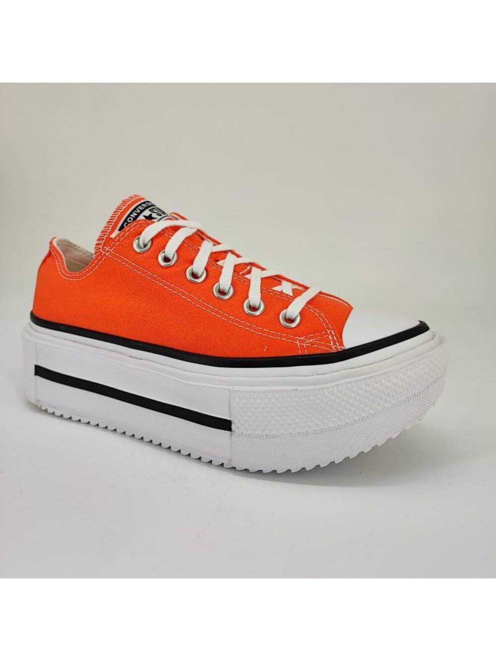 Converse Chuck Taylor Lift Double Stack Ox Women's Size 8 Orange Canvas A16284C
